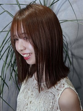 スカイ(SKY) 髪質改善縮毛矯正韓国風レイヤーカットダブルカラーベージュ