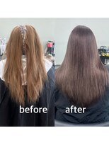 ガルボヘアー 桟橋店(garbo hair)&nbsp;潮新町　ガルボヘアー桟橋　秋冬グレージュ　ロングケアブリーチ