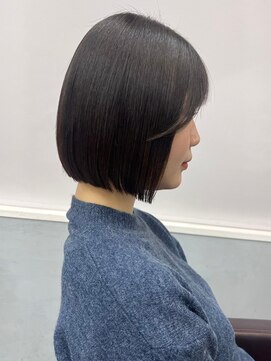 オズ 郡山桑野店(OZ) 黒髪ボブルフネビージュ小顔ワンレン