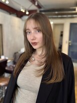 アデ オモテサンドウ(ade omotesando) ロングローレイヤー×ハニーベージュ