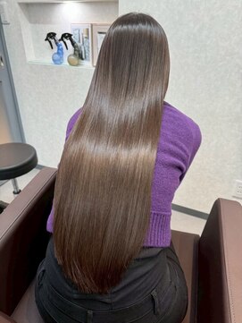 アリアツイン バイ エクラート 池袋西口店(ARiA TWiN by ECLART) 艶ストレート×グレージュ[髪質改善][縮毛矯正]