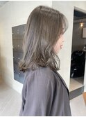 ブリーチなしダブルカラーオリーブベージュグレージュカット/林