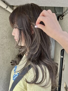 パークレーン アイス イヴェン(park lane ICI yeven) ブリーチなし　秋グレージュ　オリーブ　ハッシュカット/akari