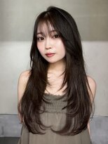 アイティーバイアルバム 松戸店(IT by ALBUM)&nbsp;黒髪ロング顔周りレイヤー韓国ヘア_F1159