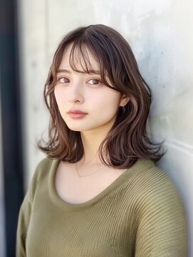 外ハネウェーブ×ミディアム