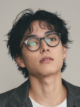 フィフスパーク(fifth PARK) アクティブショートフェザーパーマルーズショートセンターパート