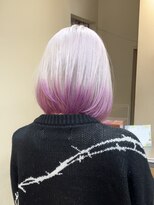 ヨハヘアガーデン(YOHA HAIR GARDEN) ◎ホワイト◎エンドカラーピンク @shoki_yoha