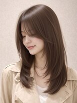 ロティー 天神(loty)&nbsp;レイヤー モカブラウン 髪質改善 トリートメント 顔周りカット