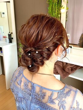 ジェミータ 横浜 ゆるふわ下めアップ【横浜/ヘアセット/着付け/ヘアメイク】
