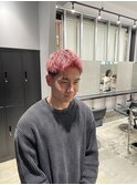 【梅田】メンズ短髪ハイトーンピンクスパイキーショート