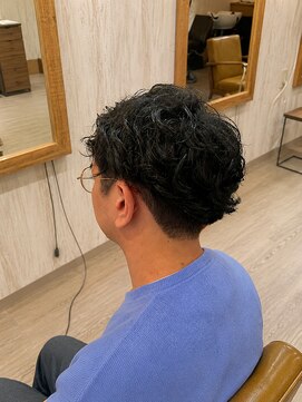 ブラウヘアアンドケア(care) メンズカット×シャドウパーマ