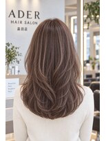 アーダーヘアサロン 森田店(ADER HAIR SALON)&nbsp;レイヤーカット×透明感ハイライトミディ
