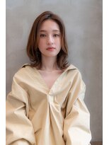 オースティン 門前仲町(AUSTIN)&nbsp;大人かわいい前髪セシルカットココアブラウンフリンジウェーブ