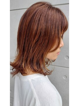 ビロード ヘアー(Veludo hair) 緩やかくびれ♪顔周りがアクセントのフリンジロブレイヤー