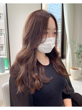 ヨーク(YOKE) YOKE 顔まわりレイヤー ラベンダーベージュ