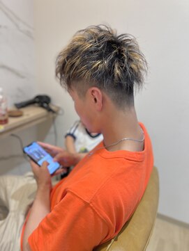 ラポールヘアー(rapport hair) ツーブロック×ブリーチメッシュ＊