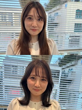 タストウキョウ 表参道(tas TOKYO) tas似合わせカット before&after 【くびれレイヤーミディ】