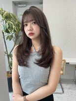 天神美容室 透明感マロンベージュ×学割U24×顔まわりカット【ayana】