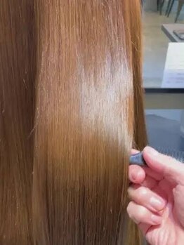 ルーチェ (Hair design Luce)の写真/酸性・アルカリ性・酸熱など髪の状態に適した薬剤を選定◎ハリコシや艶など出しながら自然なストレートに＊
