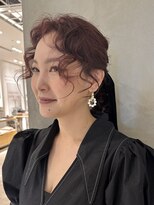 ピークアブー 表参道(PEEK-A-BOO)&nbsp;前髪パーマ　レッドカラー