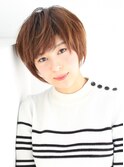 マチルダボブピンクベージュインナーグレージュハイライト大人
