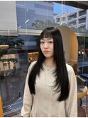 万代新潟駅前顔周りレイヤーハイライトカット韓国ダブルカラー