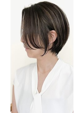 ゴカン バイ ジル ブラン 名古屋(Gokan by JIL BLAN) ハイライトバレイヤージュダブルカラーショートカット30代40代