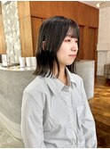 切りっぱなしボブ/結べるボブ/前髪/オリーブグレージュ/柏美容室
