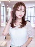 レイヤーカット/髪質改善トリートメント/小顔/オリーブグレー