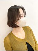 抜け感センターパートボブ［髪質改善］
