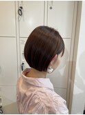 まるみショートボブ/透明感カラー