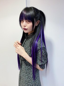 リゼル シブヤ(RISEL SHIBUYA) シールエクステを使ったハイライトグラデーション