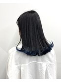 【ALIVE吉祥寺】グラデーションブルー＊イメチェン前髪