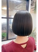 大人丸みボブ×質感コスメストレート 【knit銀座】