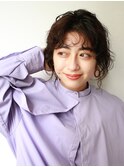 結んだときも可愛いレイヤーパーマ