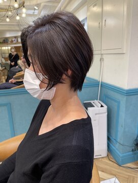 ロンドネートゥル 新潟(Lond naitre) 【Lond naitre高橋】　脱白髪染めショート ペールベージュ