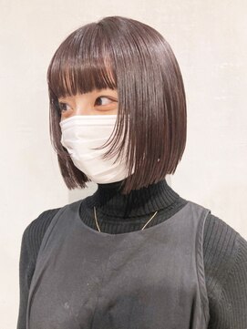 アルバム 渋谷パルコ(ALBUM) ボブポイントカット艶ラベンダーブラウン_グレージュ_ba370492