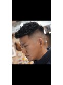 スキンフェード×ベーシックパーマ