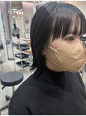 ぱつっとボブ×ワイドバング