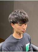 ビジネスナチュラル 束感マッシュショート ツーブロックパーマ