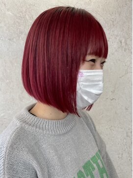 ビスクヘアデザイン(bisq hair design) ピンクブラウン　艶髪　髪質改善　韓国風　顔まわり　顔周り