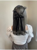 アレンジハーフアップ