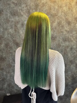 アヴァンティ ヘアーアンドスパ(avanti hair&spa) ルーツカラーグリーングラデーション