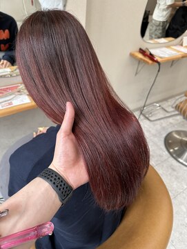 シカ 神戸三宮元町店(Cica) チェリーレッド　暖色　レッドカラー　艶カラー　髪質改善　三宮