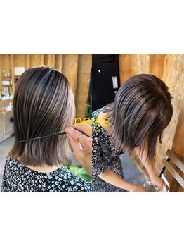 白髪をぼかして、印象マイナス5歳。若見え白髪ぼかしハイライトが人気◎[白髪ぼかし/リタッチ/新潟]