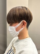 マッシュナチュラルカラーマッシュメンズヘアカラーツーブロック