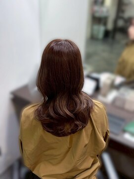 ニュイ 高槻 阪急茨木店(nui) くびれヘア/アプリコットオレンジ/ハイライトカラー/茨木