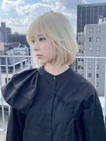 ムード(mood)&nbsp;ブロンドボブ/ハイトーン/ケアブリーチ/抜きっぱなし/ミニボブ