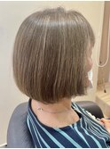 富士見ヶ丘ショートイルミナカラー顔周りレイヤーカット白髪染め