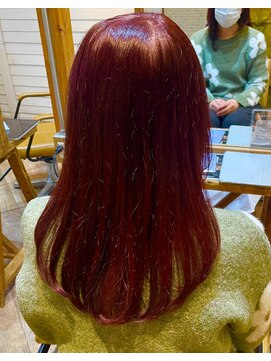 ピンク×顔まわりレイヤー